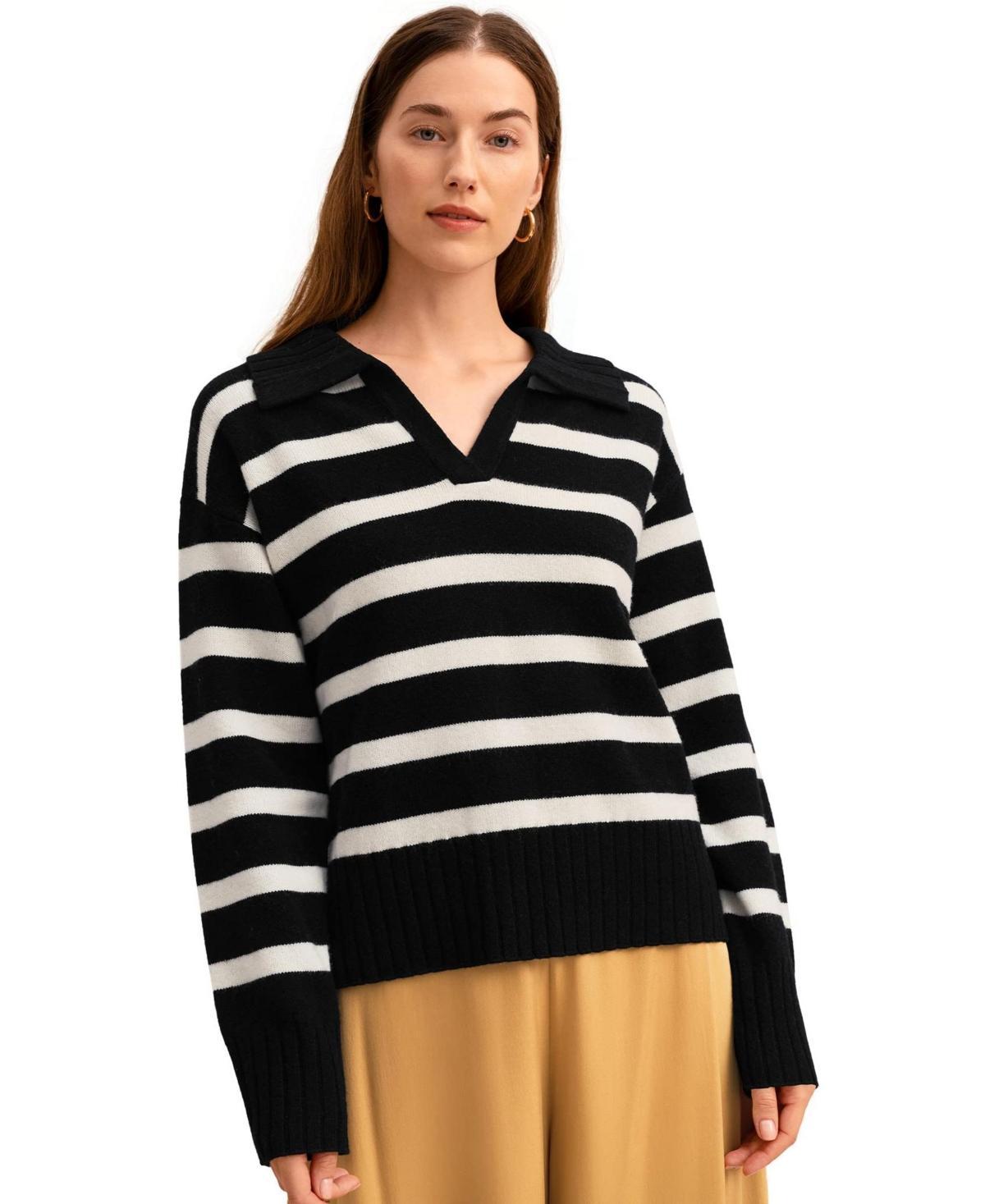 Lilysilk Womens The Gilly Stripe Sweater for Women Product Image