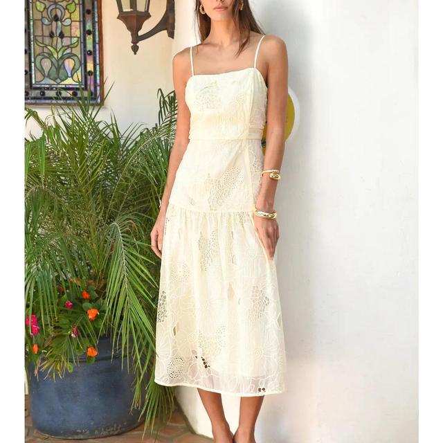 Heather Embroidered Midi Dress Product Image