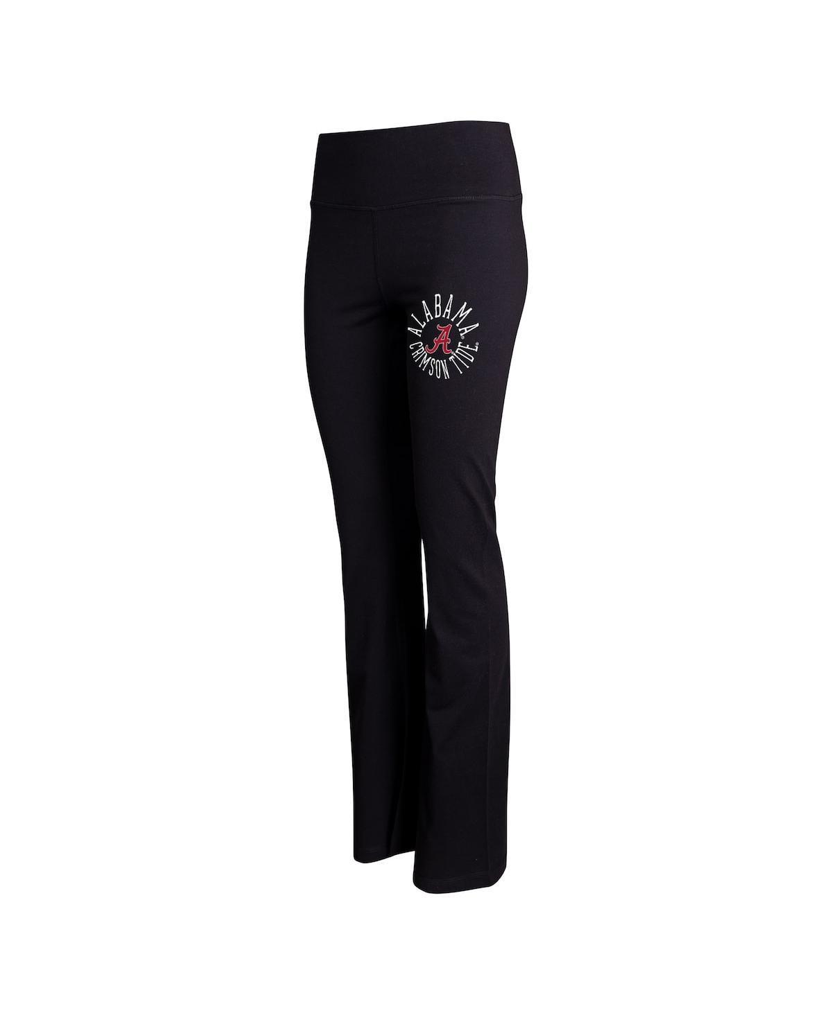 Womens Concepts Sport Black Alabama Crimson Tide Enclave Tri-Blend Flared Leggings Product Image