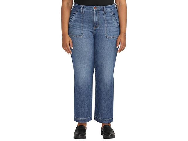 Jag Jeans Plus Size Sophia High-Rise Wide Leg Jeans (Tidal ) Women's Jeans Product Image