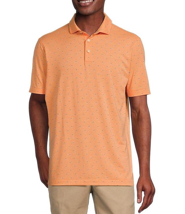 Cremieux Blue Label Lightweight Pique Printed Short Sleeve Polo Shirt Product Image