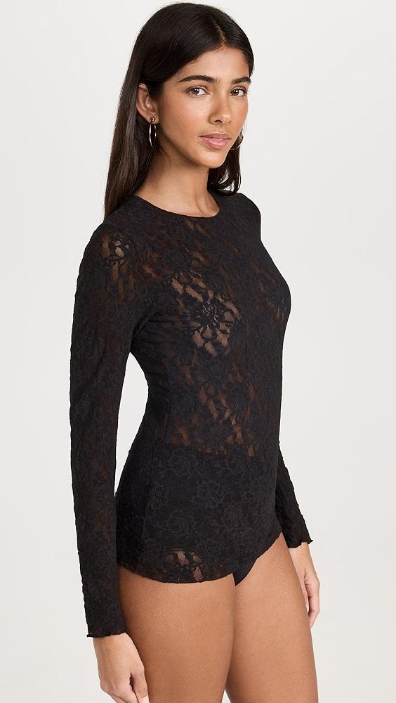 Hanky Panky Signature Lace Unlined Long Sleeve Top | Shopbop Product Image