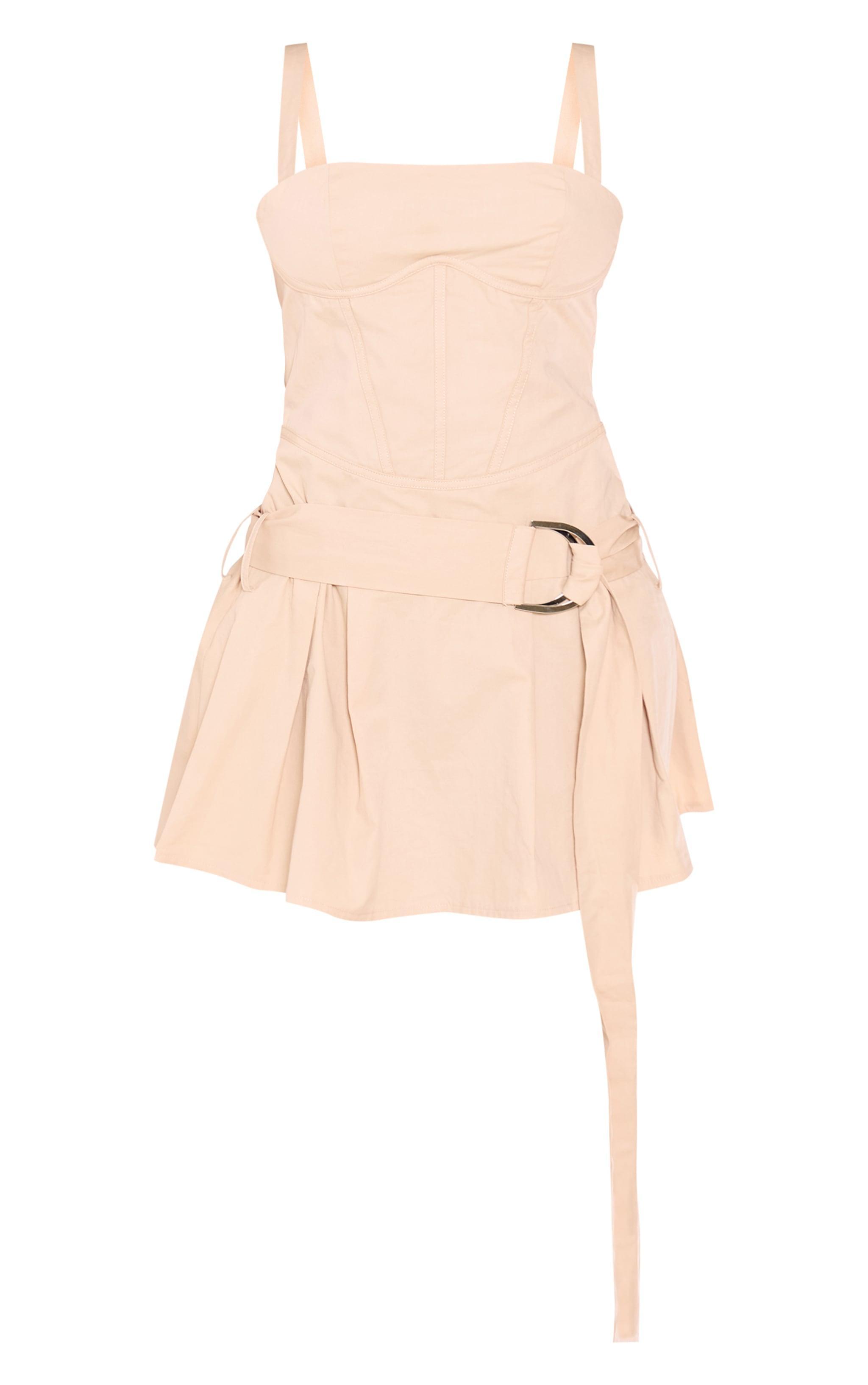 Stone Tailored Woven Underwired Belted Shift Dress Product Image