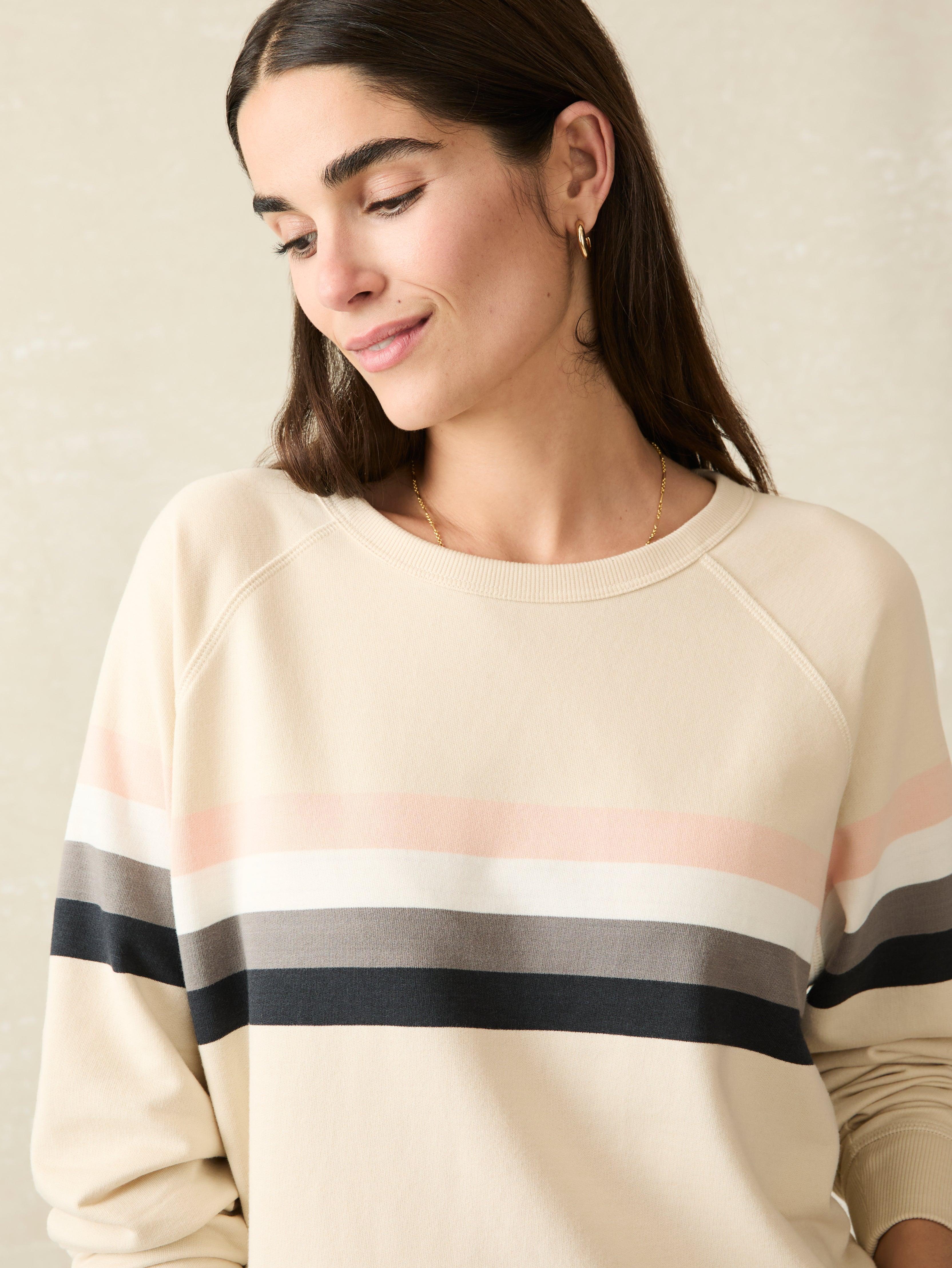 Coastal Cloud Crew - Sandbar Stripe Female Product Image