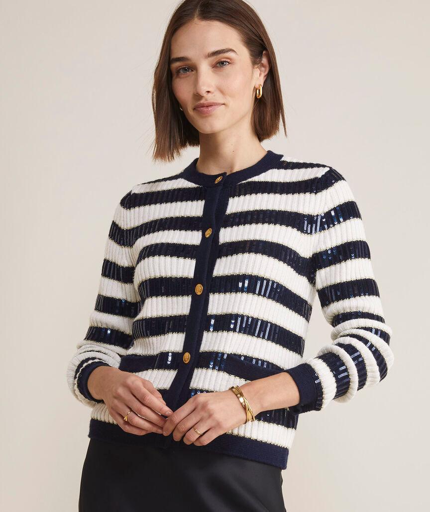 Sequin Stripe Cardigan product image