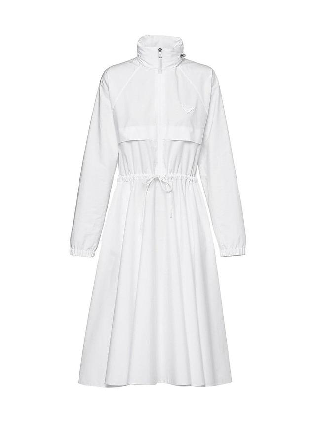 Womens Hooded Poplin Dress Product Image