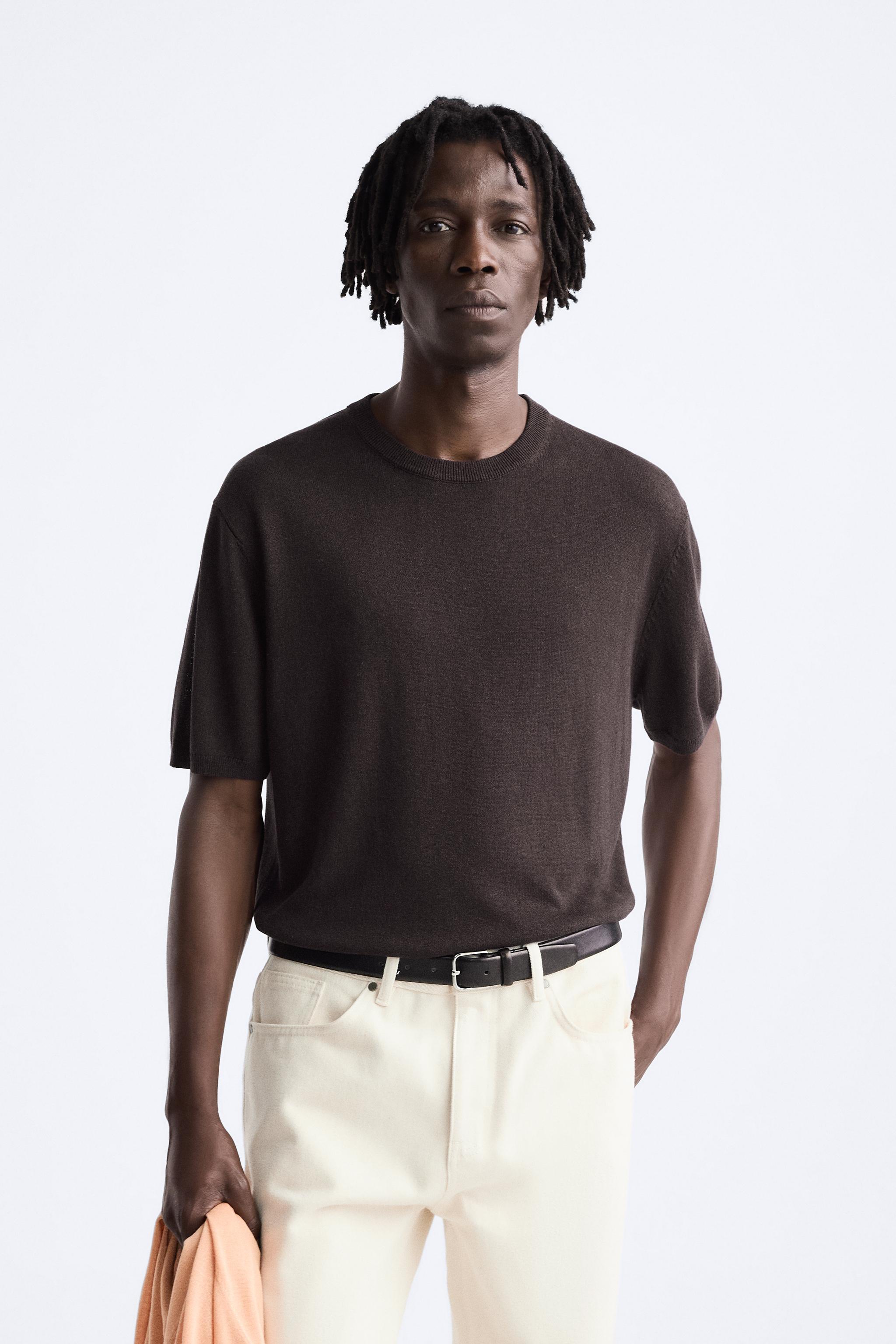 LYOCELL - LINEN KNIT T-SHIRT Product Image