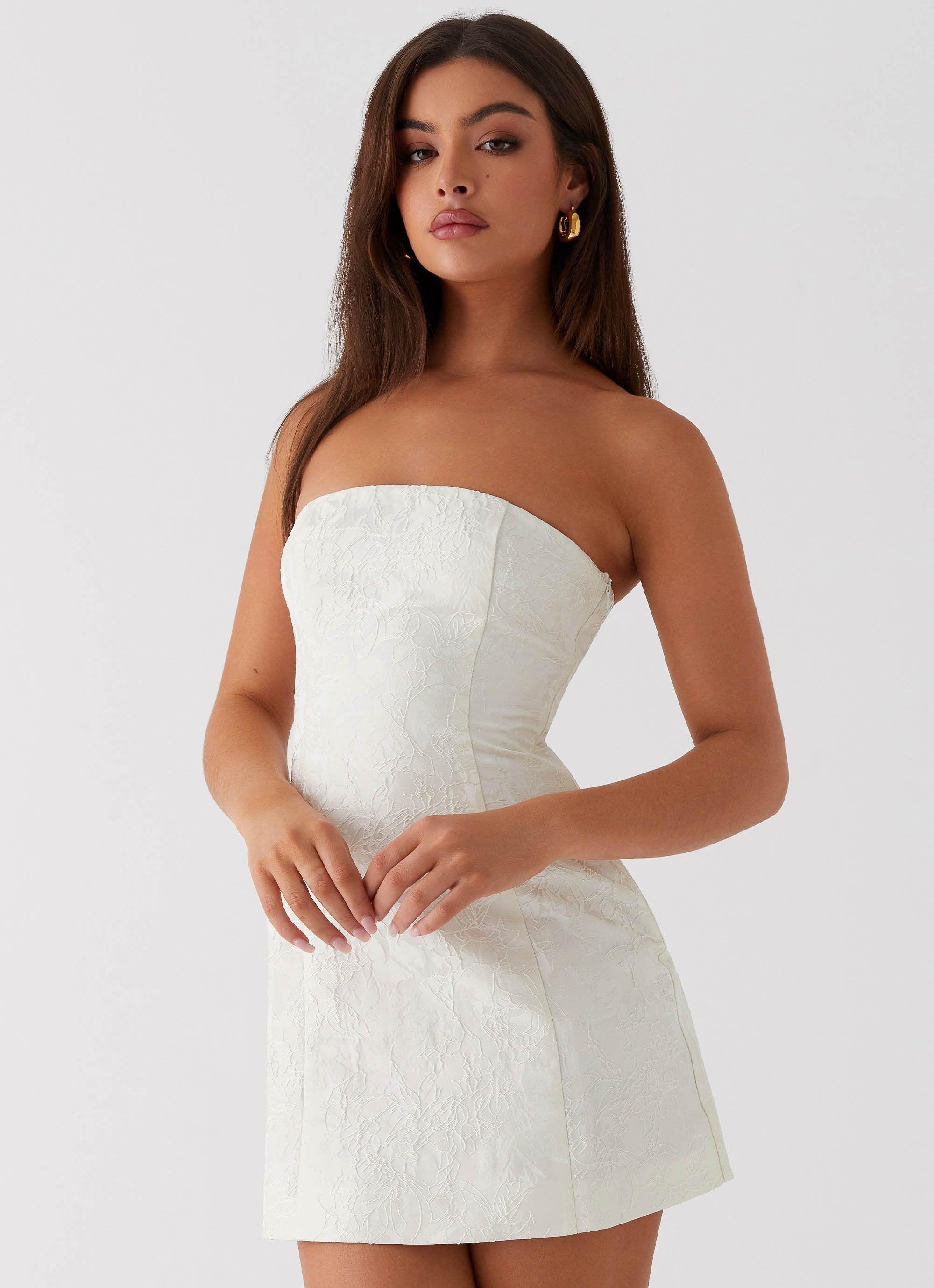 Eternity Strapless Mini Dress - Ivory Product Image