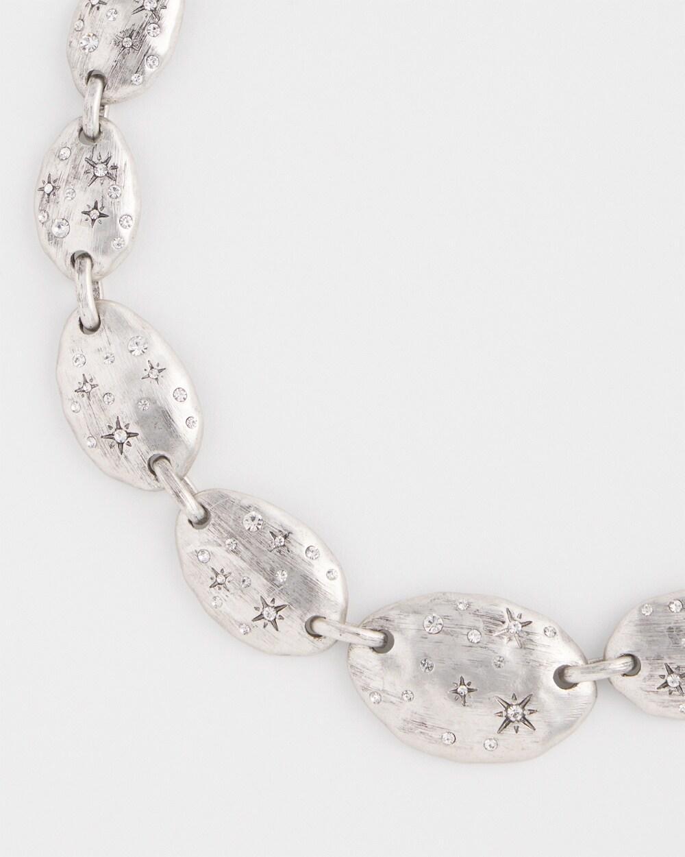 Silver Tone Starry Collar Necklace Product Image