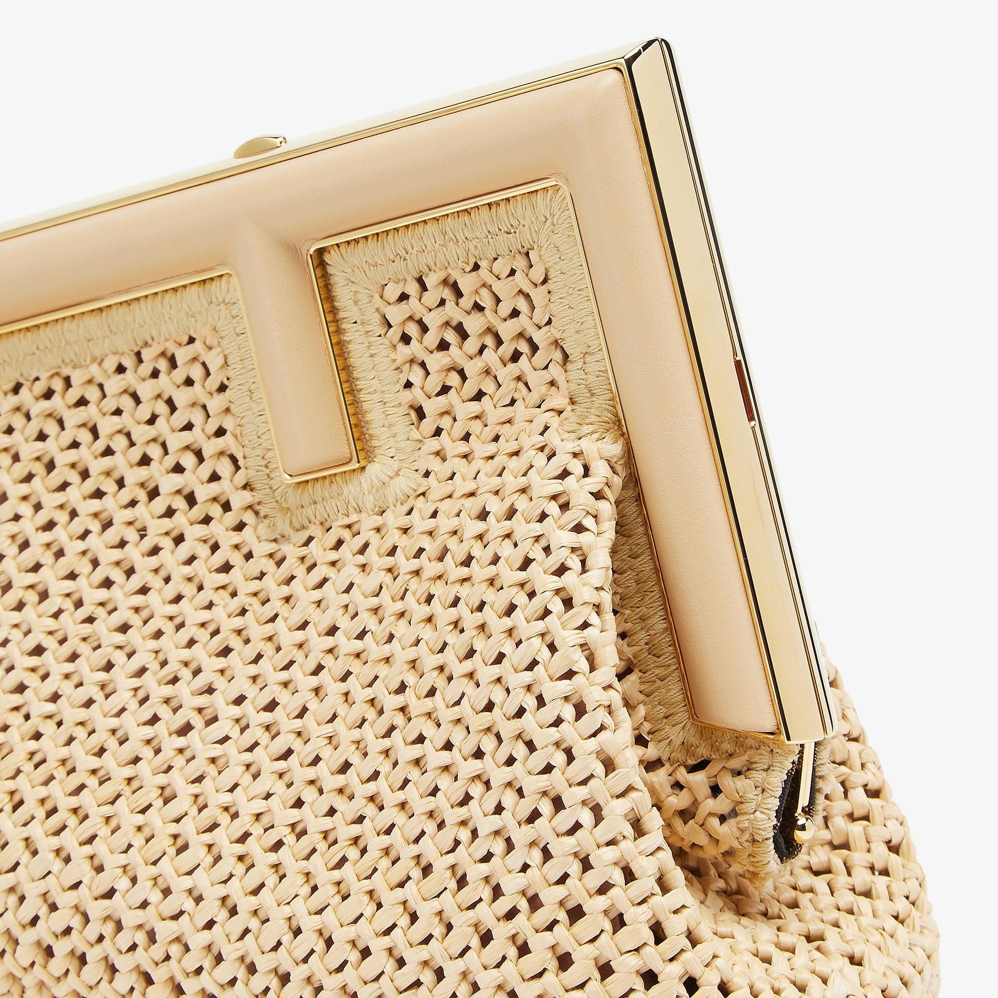 Fendi First SmallNatural macramé raffia bag Product Image