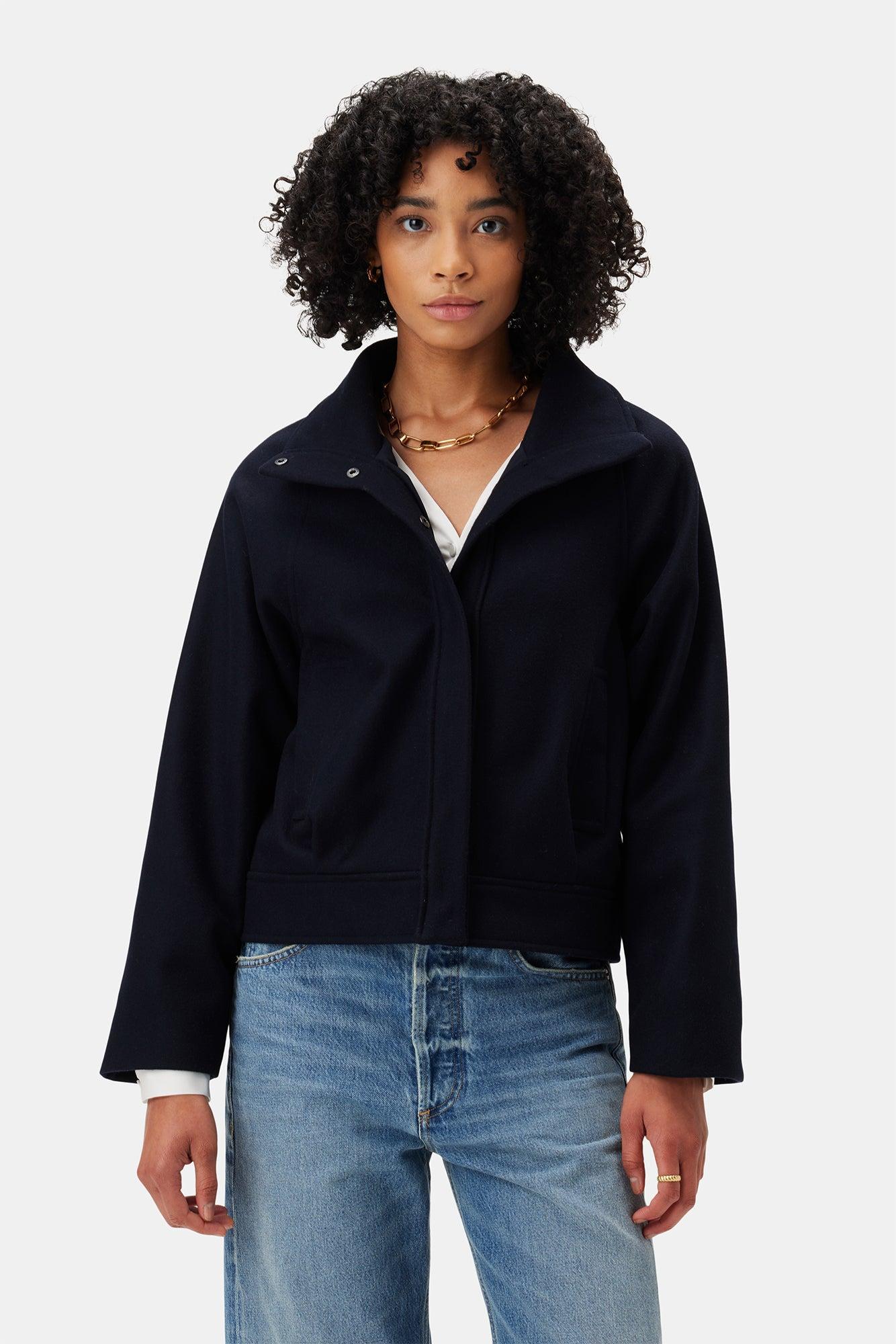 Joelle Wool Twill Jacket - Dark Navy Product Image