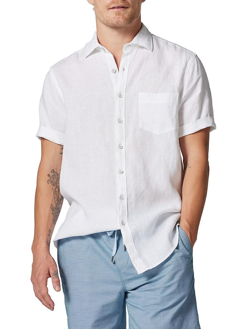 Mens Waiheke Linen Short-Sleeve Shirt Product Image