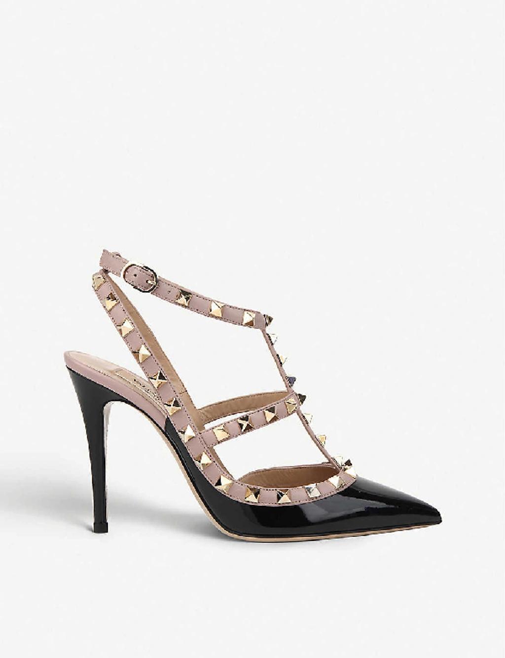 So Noir Rockstud 100 Leather Courts In Black Product Image