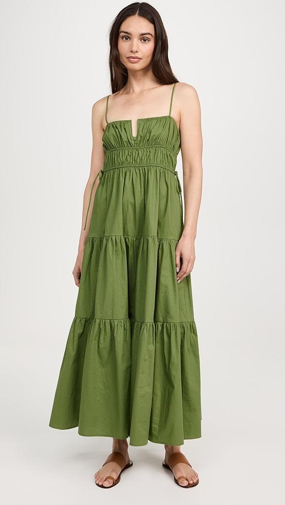 Moon River Shirred Midi Dress | Shopbop Product Image