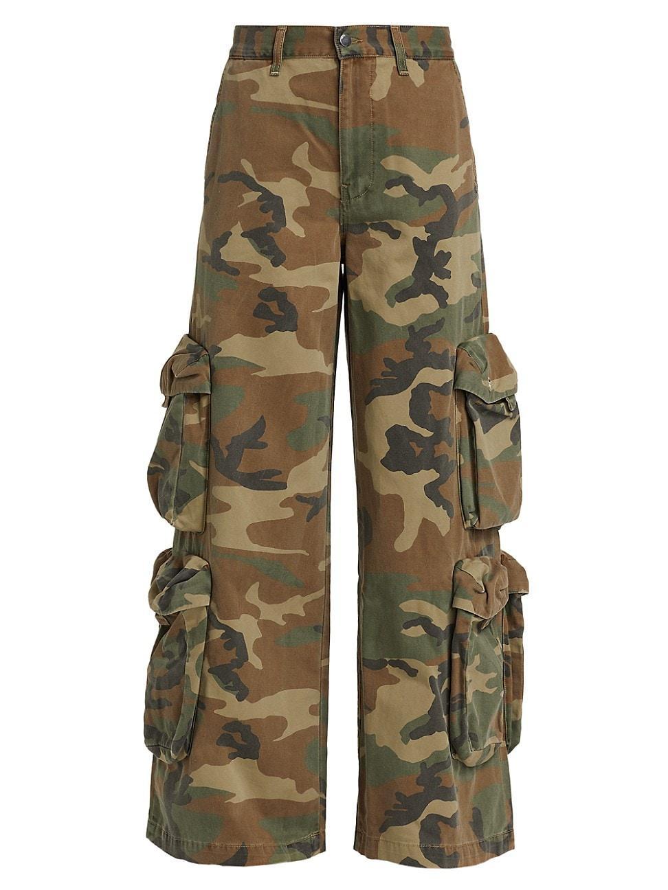 Womens Camo Baggy Cargo Pants Product Image