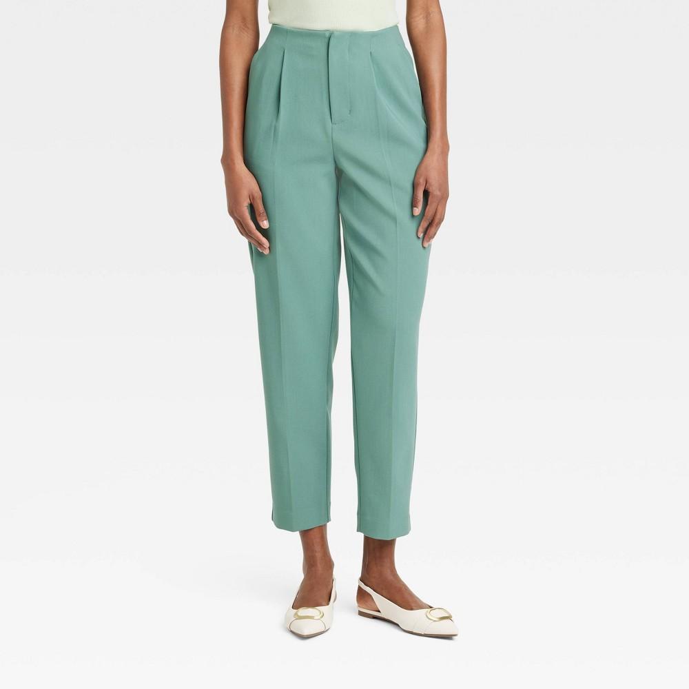 Womens High-Rise Tailored Trousers - A New Day Teal 6 Product Image