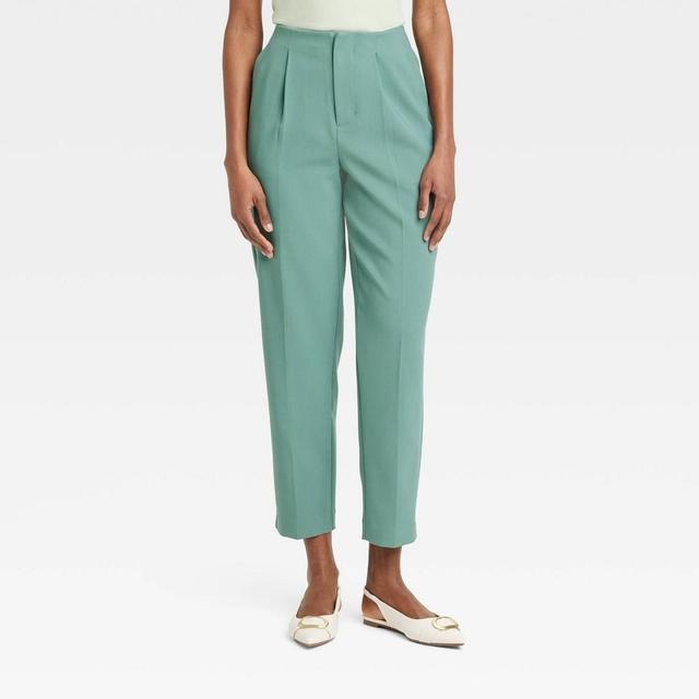 Womens High-Rise Tailored Trousers - A New Day Teal 6 Product Image