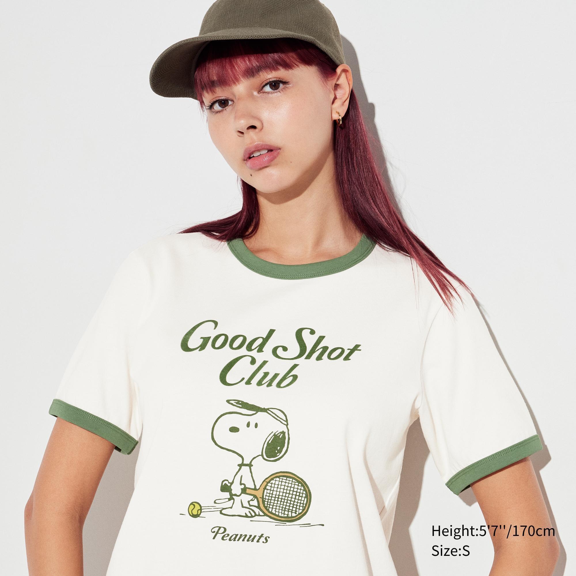 Womens Peanuts Sports Club Ut (Short-Sleeve Graphic T-Shirt) Off White 2XS UNIQLO US Product Image