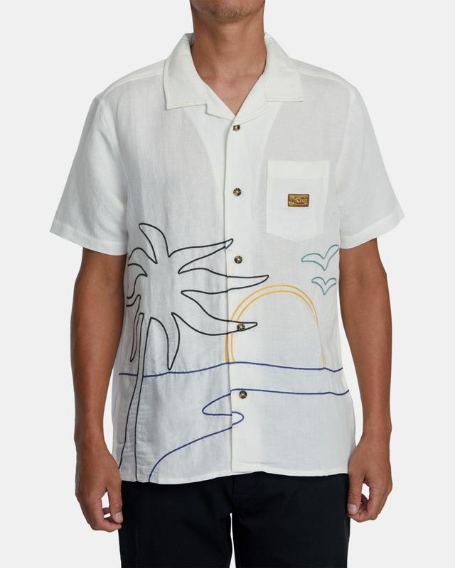 Crescent Bay Short Sleeve Woven Shirt - Natural Product Image