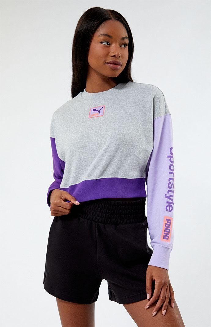 Puma Womens Classics Trail Mix Crew Neck Sweatshirt Product Image