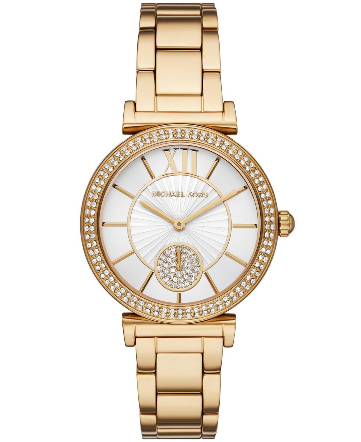 Michael Kors Womens Abbey Gold-Tone Stainless Steel Bracelet Watch 36mm Product Image