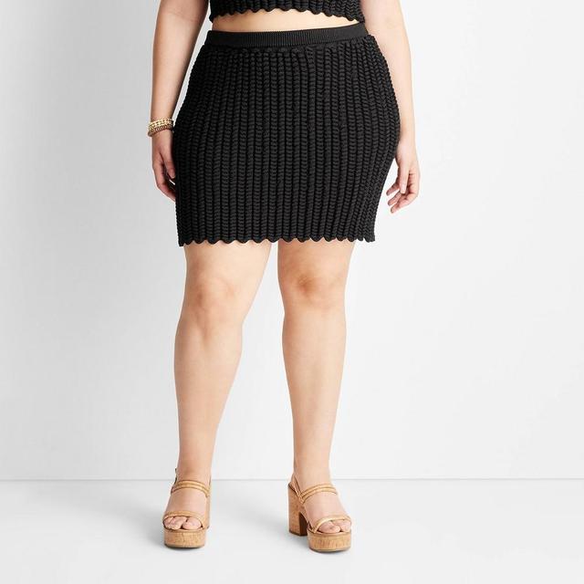 Womens Braided Sweater Mini Skirt - Future Collective with Jenee Naylor Dark Product Image