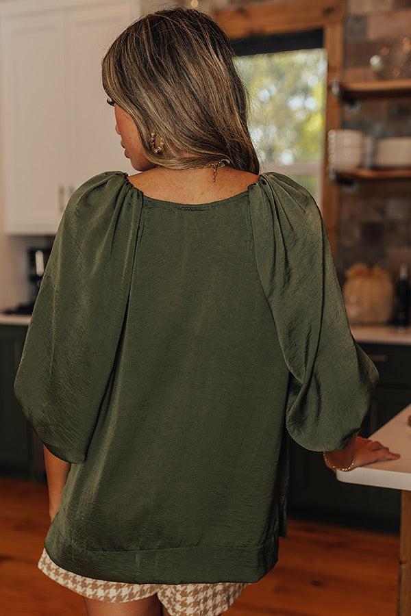 Across The World Shift Top In Olive Product Image