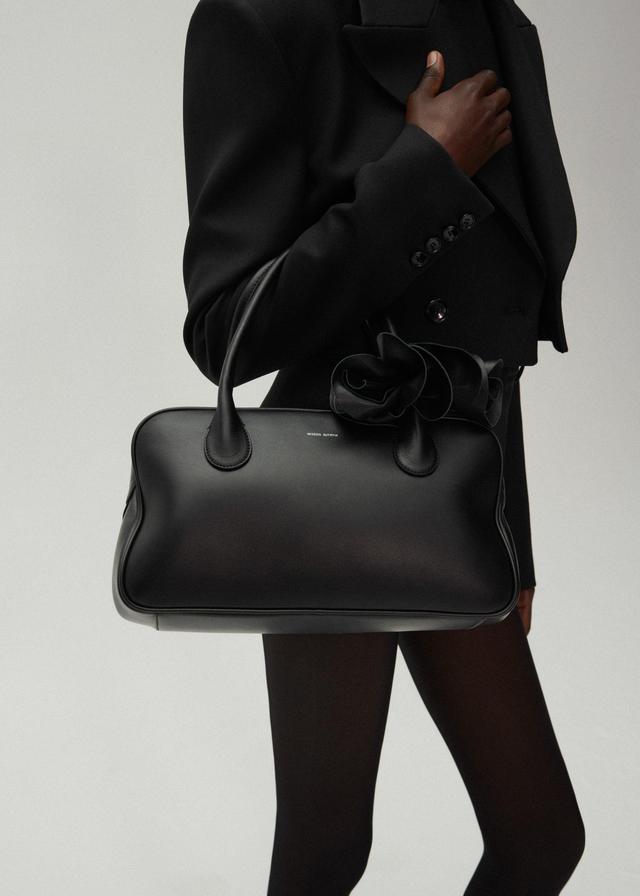 Brigitte bag in black leather and silver Product Image
