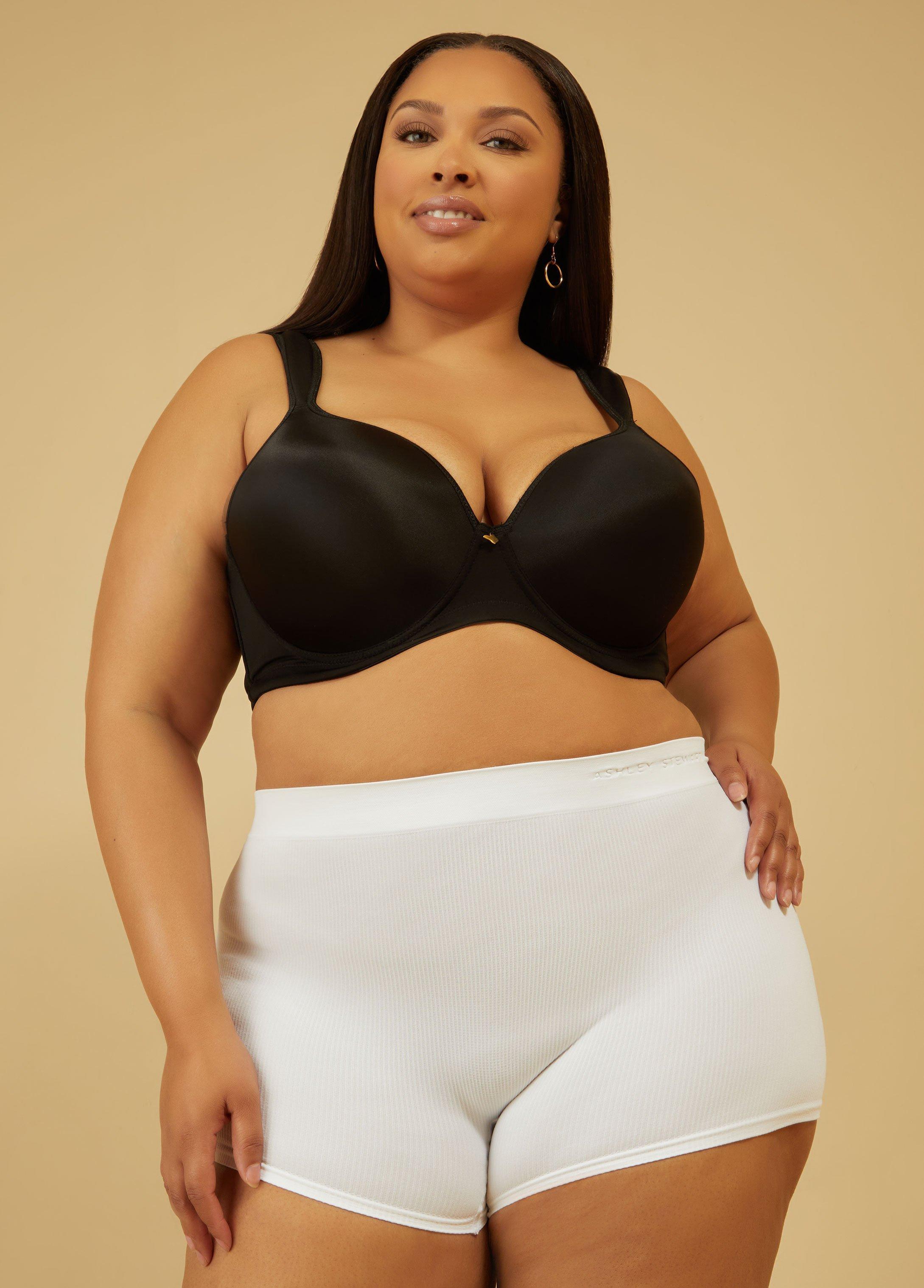 Plus Size Seamless Ribbed Boyshorts Ashley Stewart Product Image