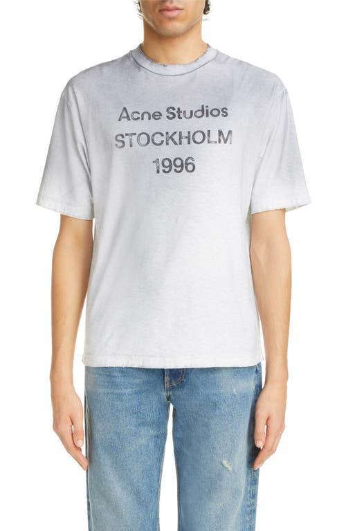 Acne Studios Address Distressed Organic Cotton Graphic T-Shirt Product Image