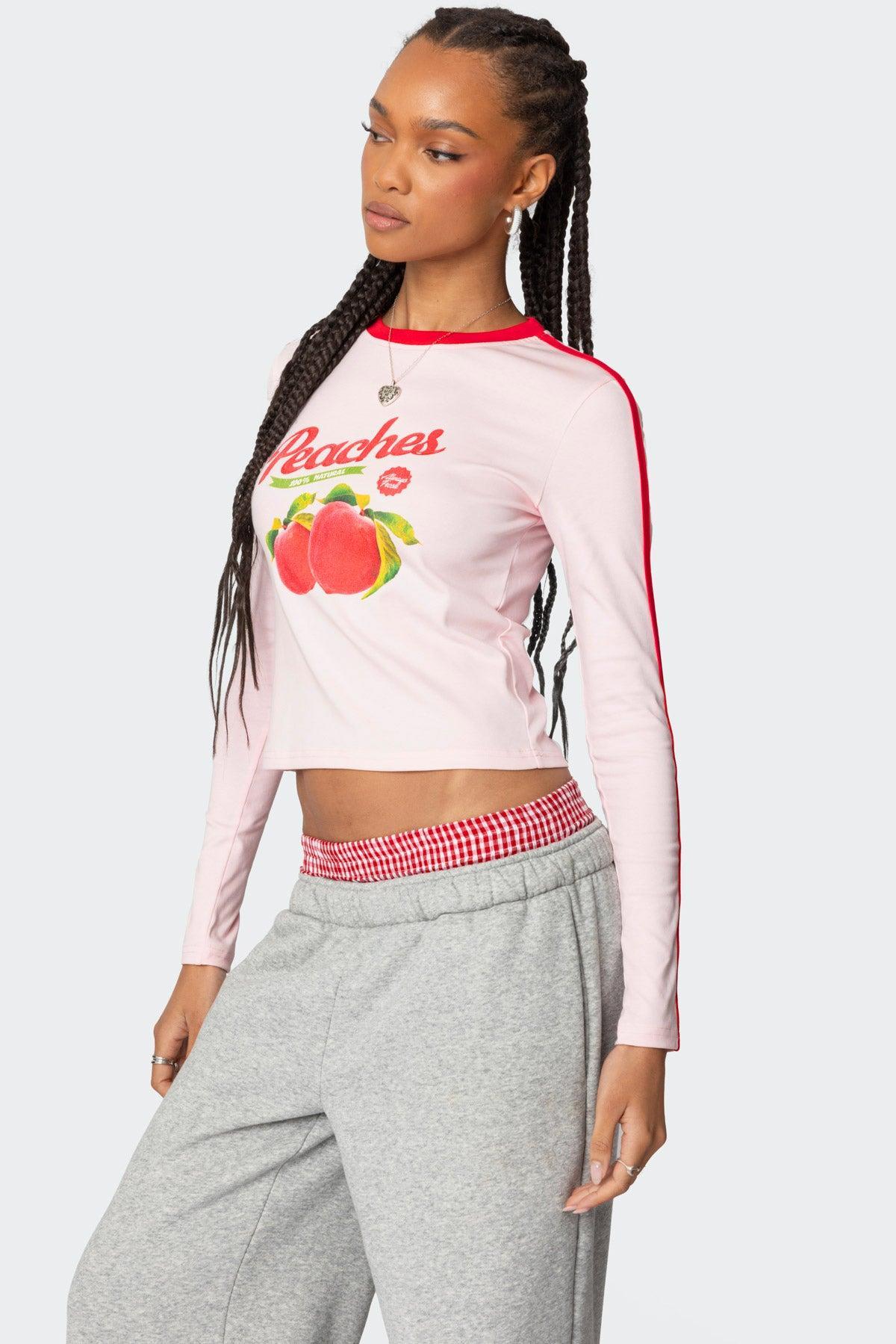 Peachy Long Sleeve T Shirt Product Image