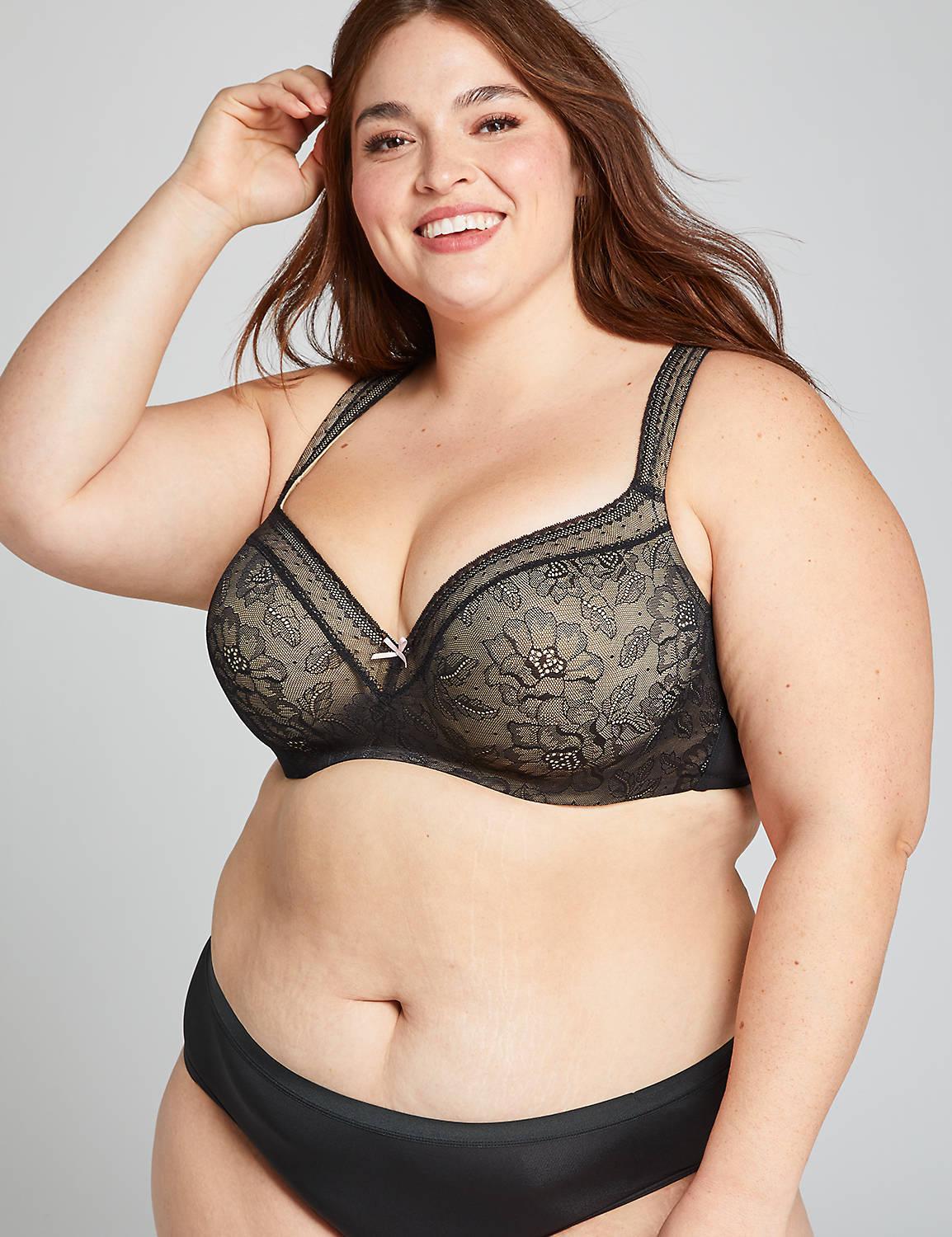 Lightly Lined Balconette Bra with Lace Product Image