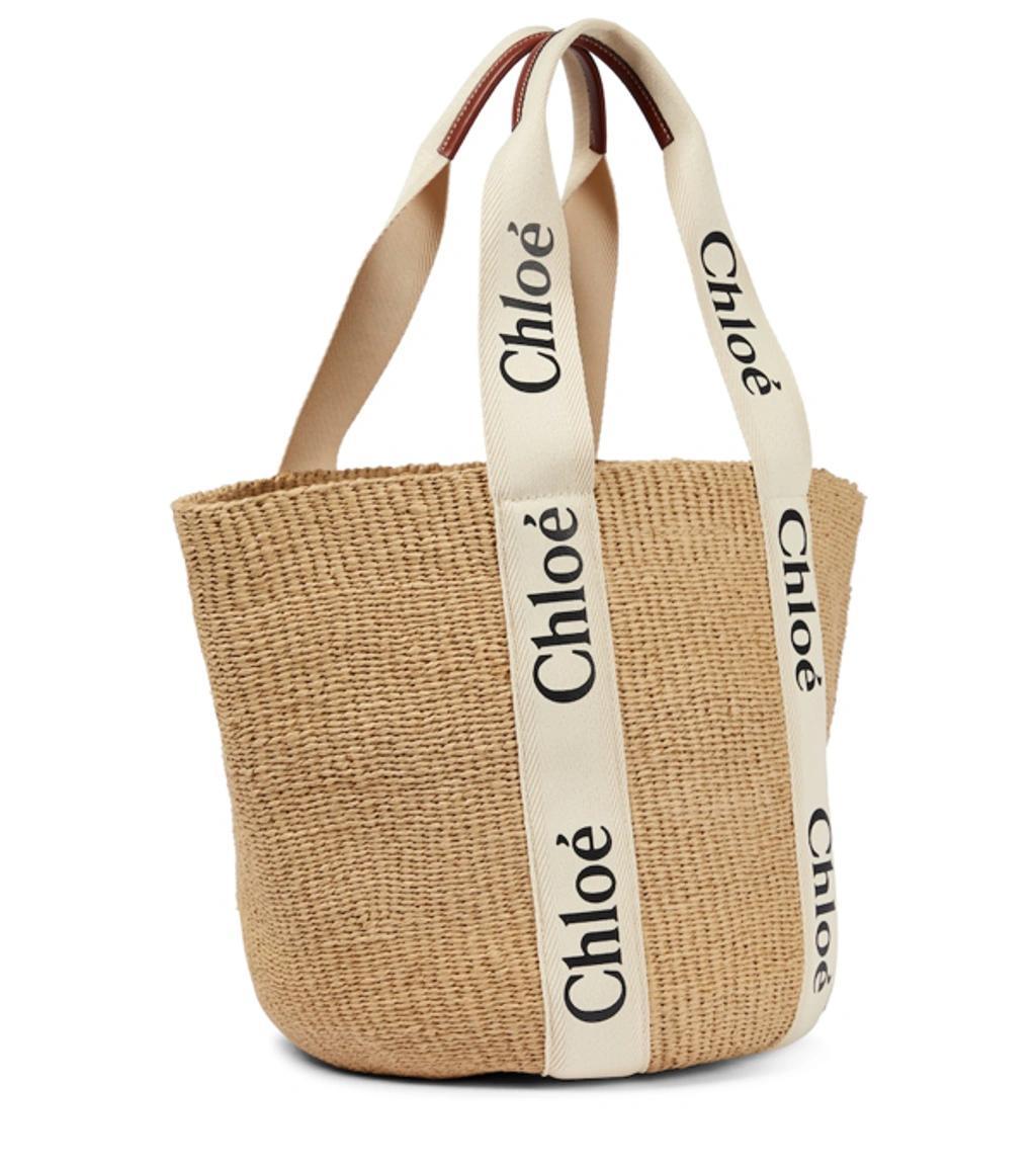 X Mifuko Woody Large Raffia Tote In 101 White Product Image