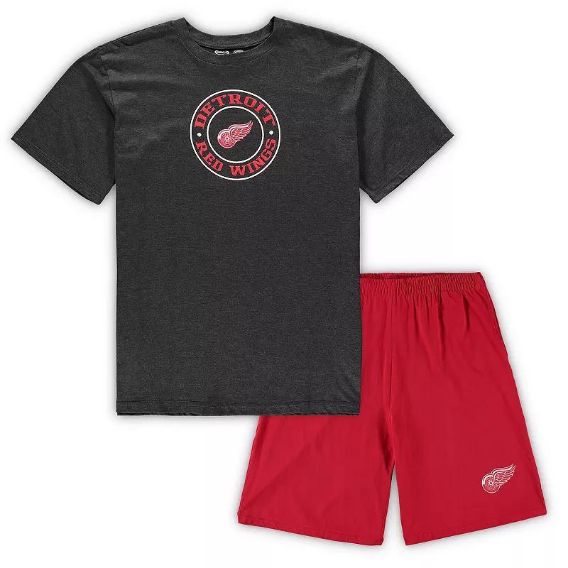 Mens Concepts Sport Red Detroit Red Wings Big and Tall T-shirt and Shorts Sleep Set - Red Product Image