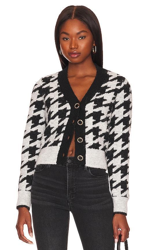 Lovers and Friends Kalida Cardigan in Black & Light Grey - Black,White. Size XL (also in XS, S, M, L). Product Image