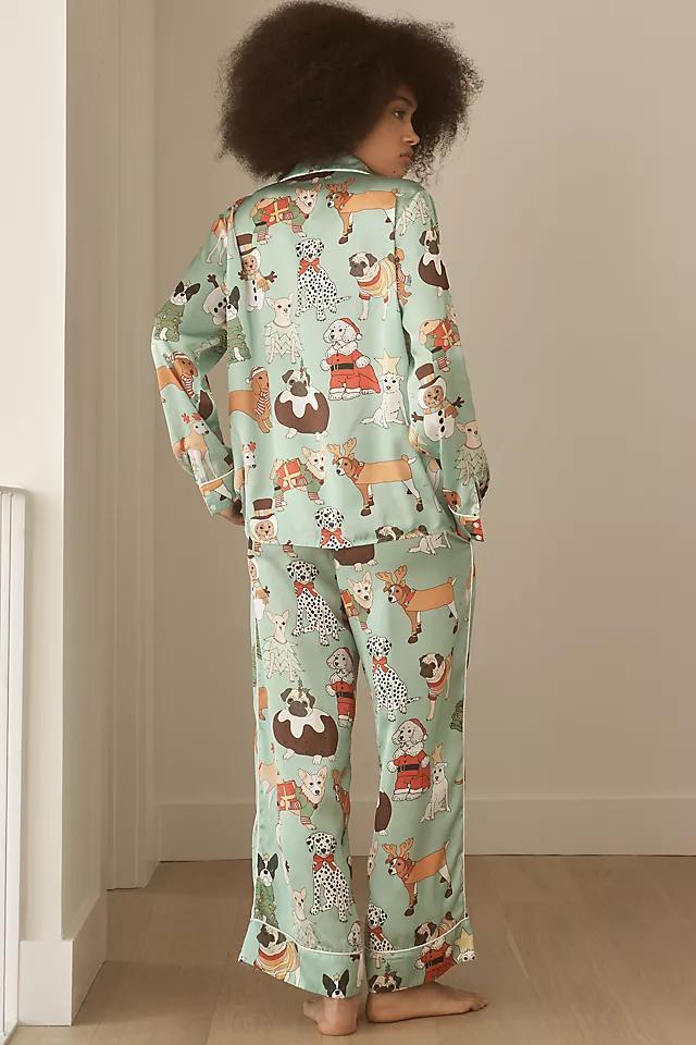 Karen Mabon Long-Sleeve Christmas Dogs Pajama Set Product Image