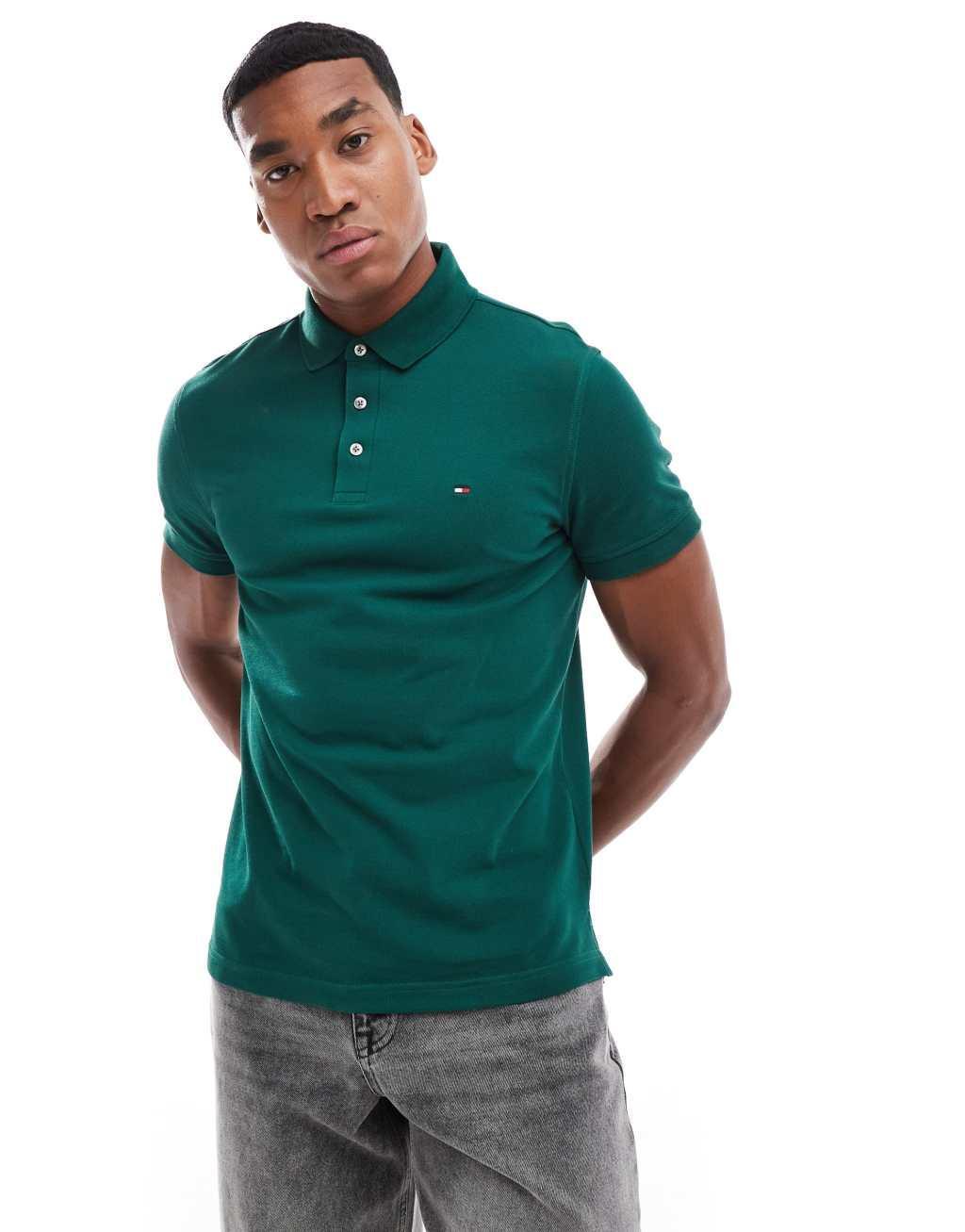 Tommy Hilfiger 1985 slim polo shirt in forest green Product Image