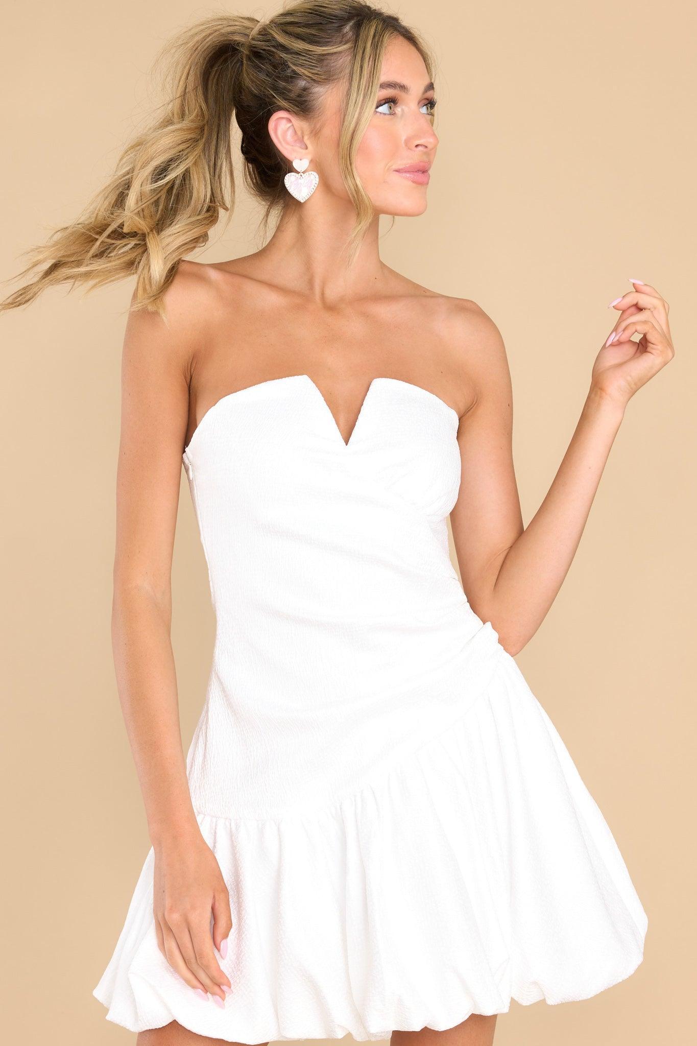 Endlessly Bold White Dress Product Image