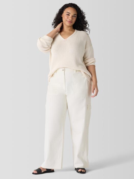 Undyed Utility Organic Cotton Wide-Leg Cargo Pant Product Image