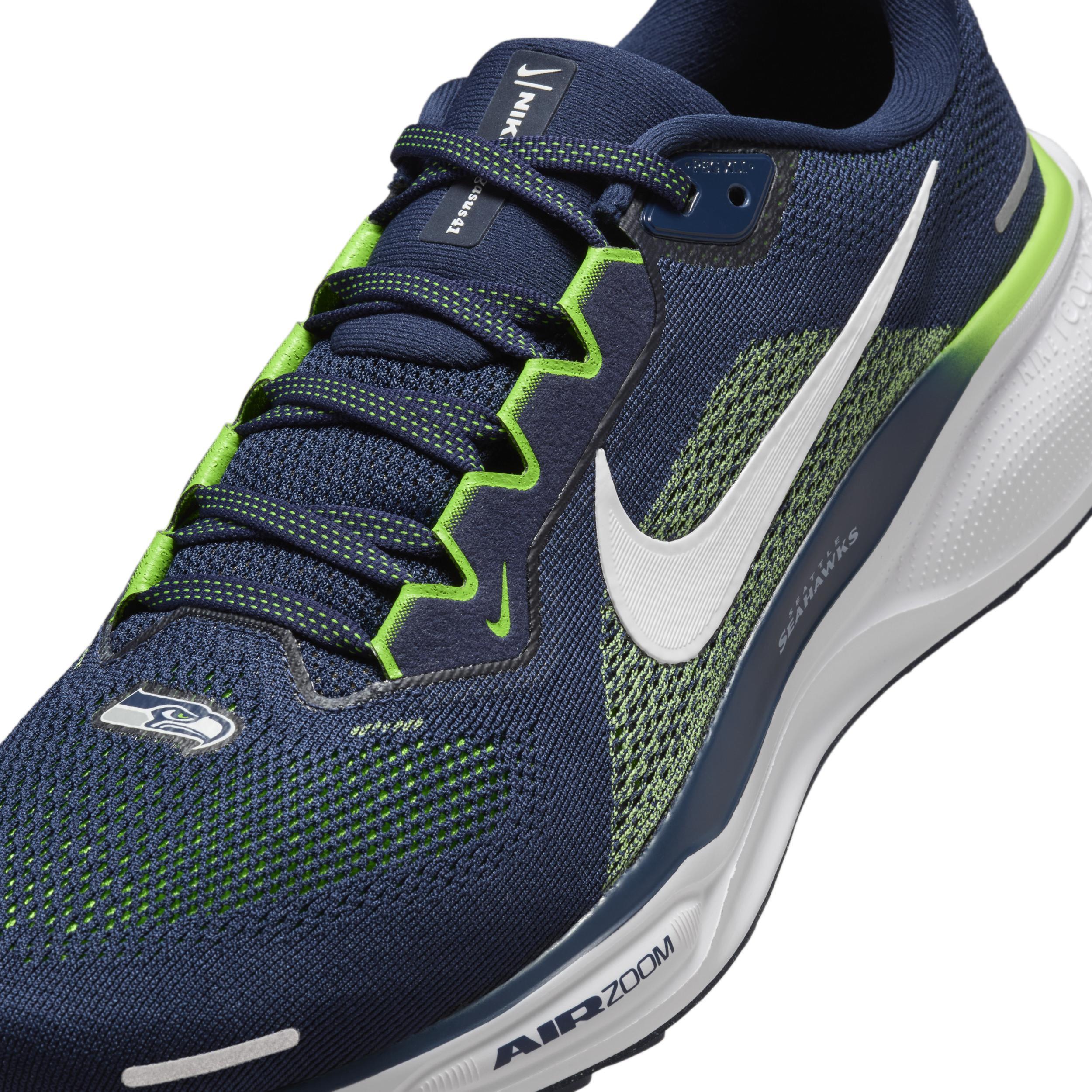 Nike Men's Pegasus 41 NFL Seattle Seahawks Road Running Shoes Product Image