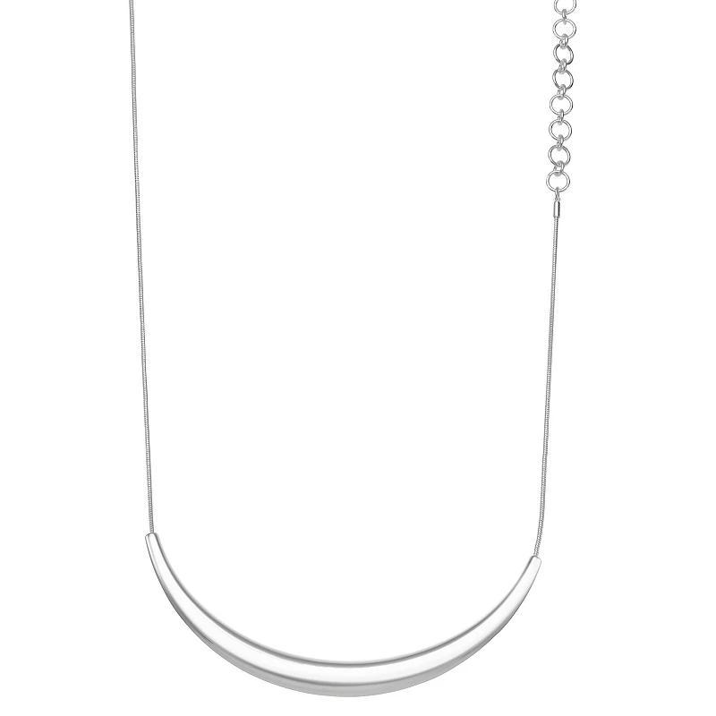 Nine West Silver Tone Collar Necklace, Womens Product Image