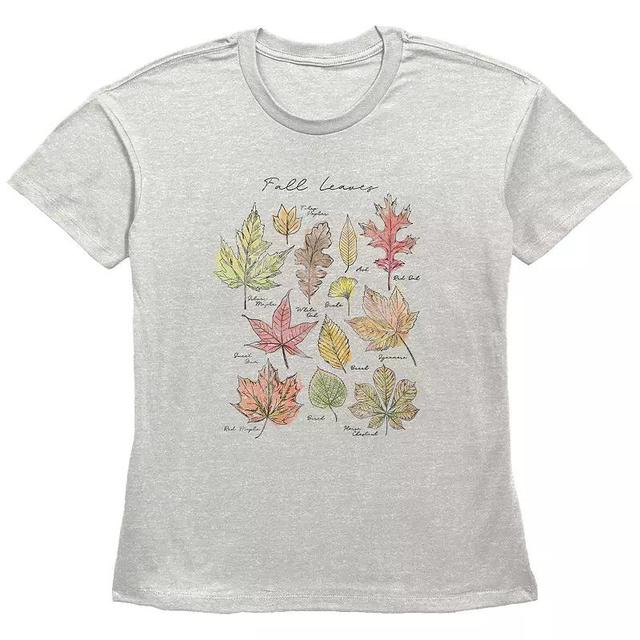 Womens Fall Leaves Graphic Tee Product Image