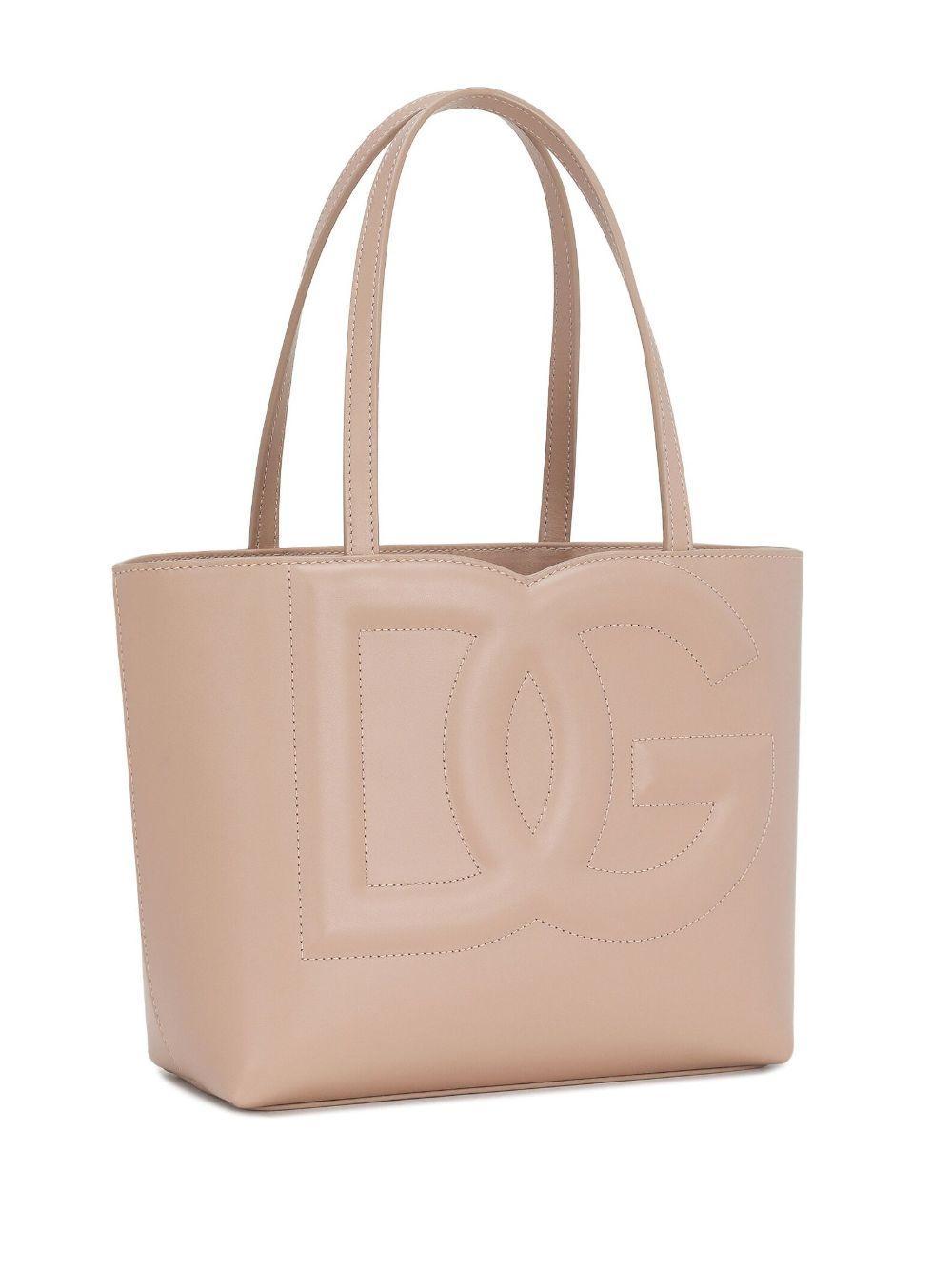 Small Dg Logo Shopper Bag In Cipria Product Image