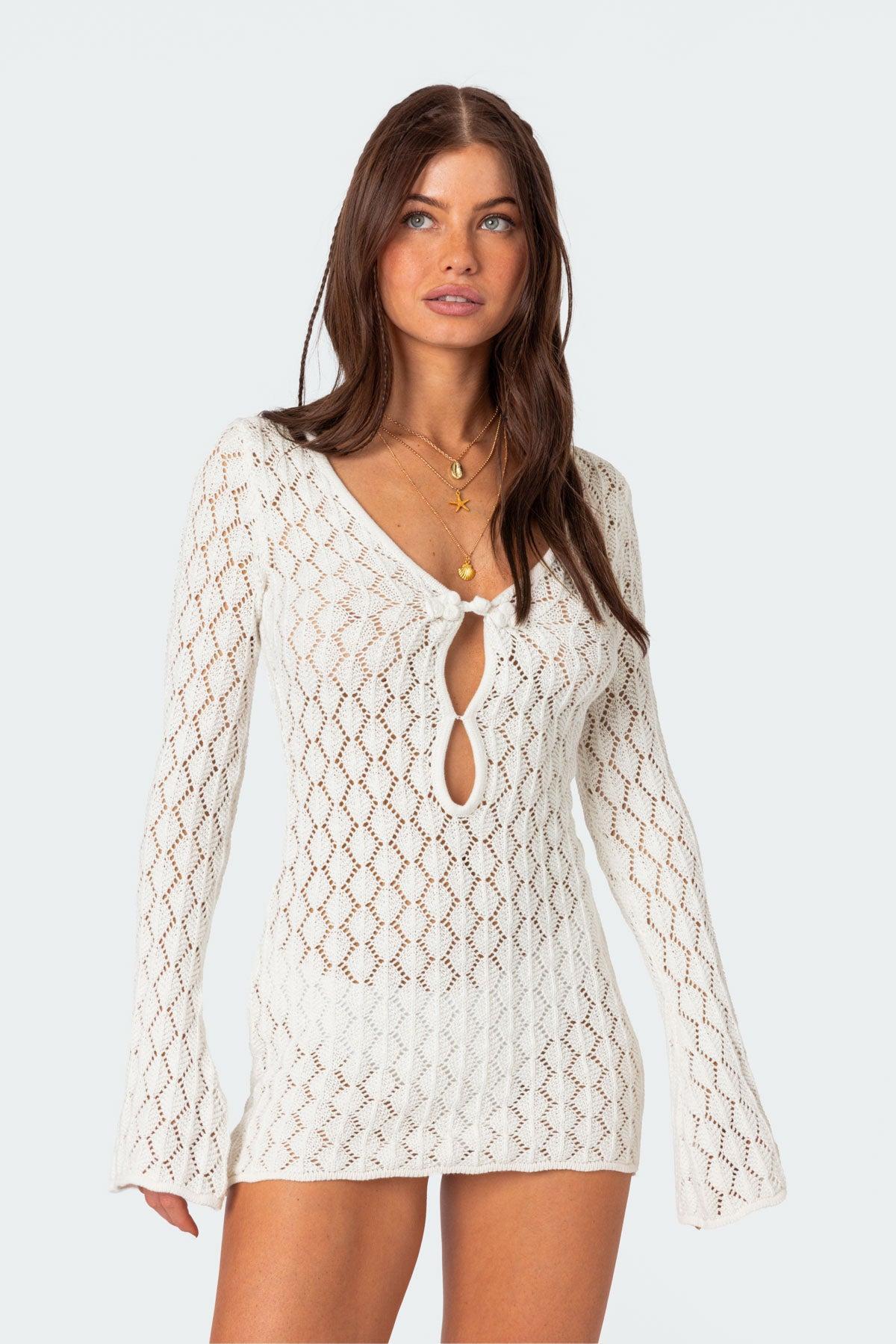 Brie Cut Out Crochet Mini Dress Product Image