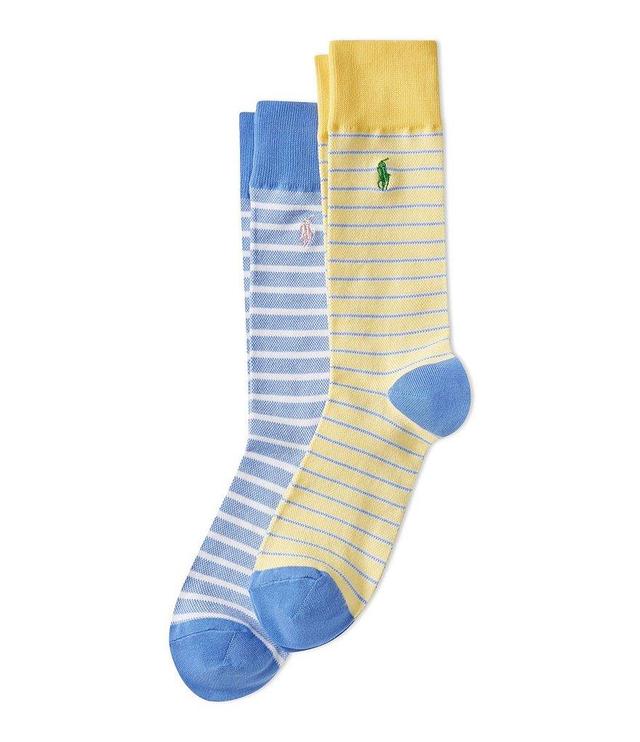 Polo Ralph Lauren Oxford Striped Crew Socks 2-Pack Product Image