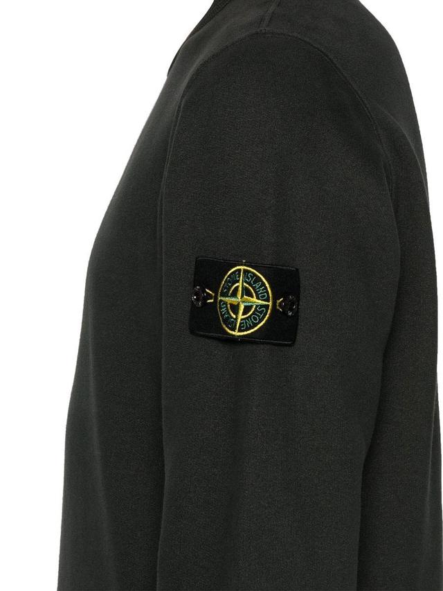 STONE ISLAND Men's Logo Cotton Sweatshirt In Grey Product Image