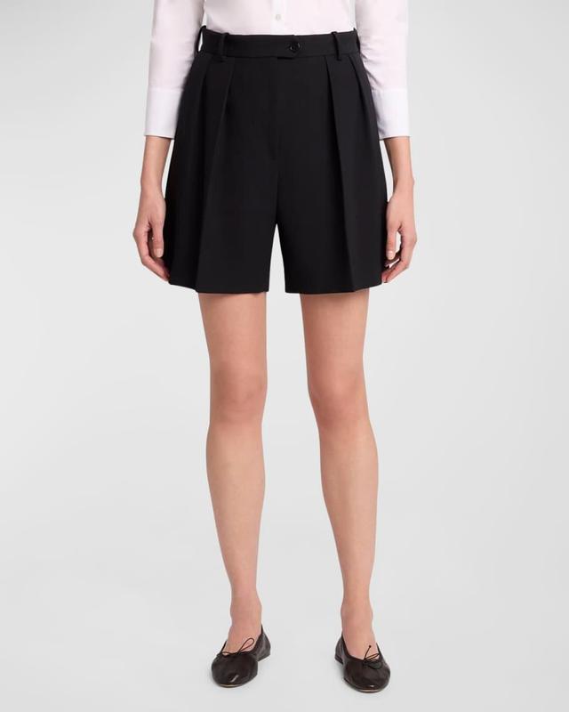 Efron Tailored Wool Gabardine Shorts Product Image