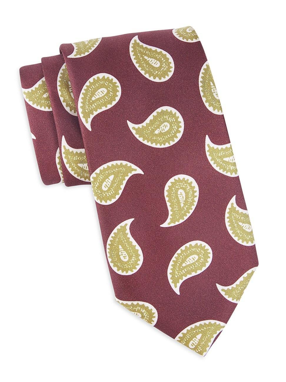 Mens Paisley Woven Silk Tie Product Image