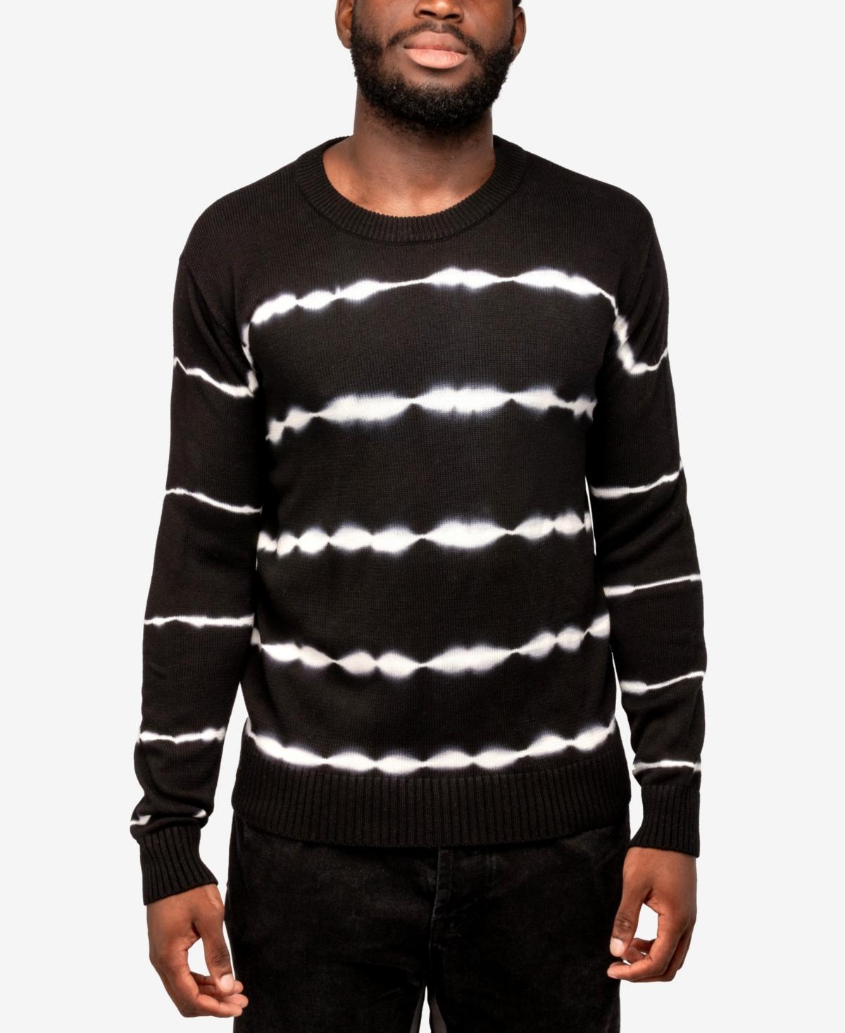 X-Ray Mens Striped Tie Dye Crew Neck Sweater Product Image