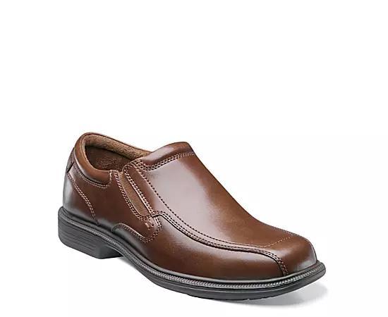 Nunn Bush Bleeker St. KORE Mens Bicycle Toe Dress Slip-On Shoes Red Product Image